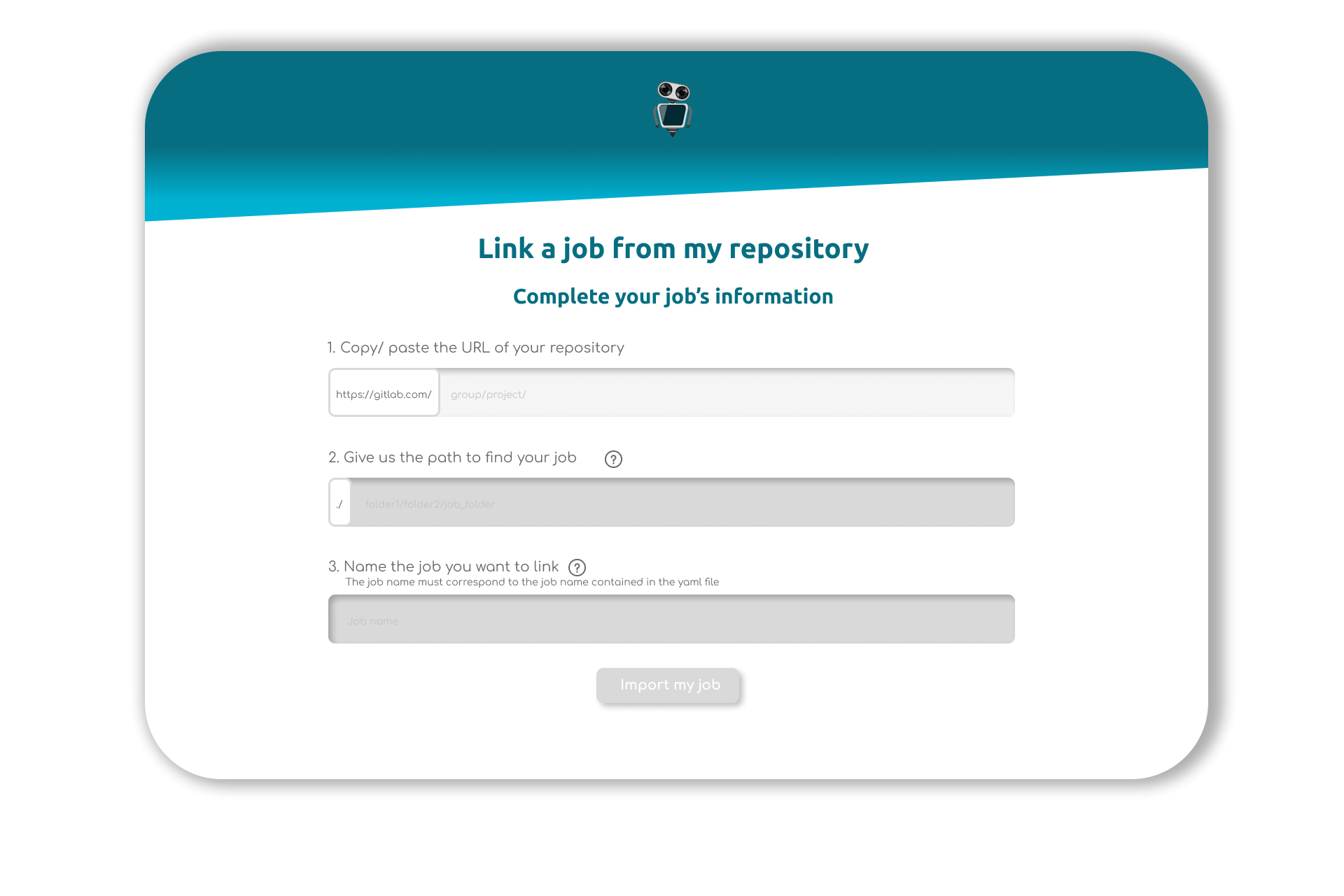 Link your job in R2Devops